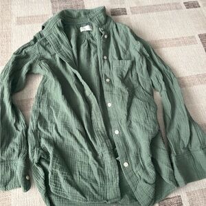 Jcrew Green Button-Up Shirt size 6
